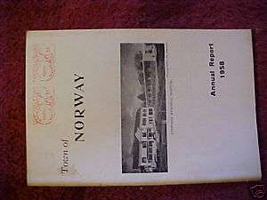 NORWAY MAINE 1958 TOWN REPORT 88 pages  