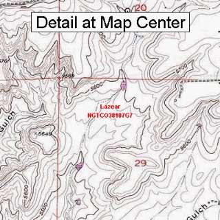  USGS Topographic Quadrangle Map   Lazear, Colorado (Folded 