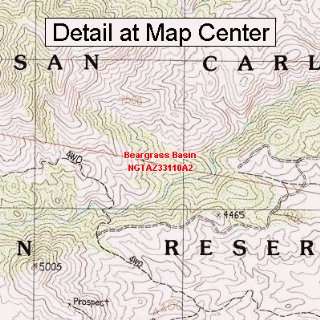  USGS Topographic Quadrangle Map   Beargrass Basin, Arizona 