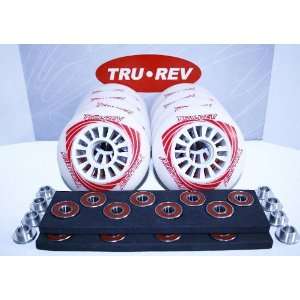 Trurev 84mm Roller Hockey Skate Wheels X8 w/Ceramic Bearings  Best on 