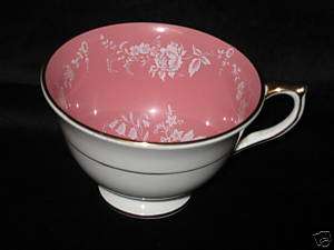 AYNSLEY   2448   DUSTY ROSE   WHITE FLORAL   CUP ONLY   2c  