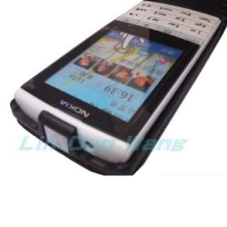   Leather Case Cover Pouch + LCD Film For Nokia X3 02 Touch and Type