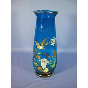  Victorian Cobalt Glass Vase