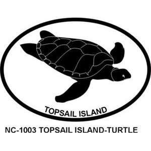  TOPSAIL ISLAND TURTLE Personalized Sticker Automotive
