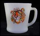 Fire King Milk Glass Advertisin​g Tiger Mug From Esso Ga
