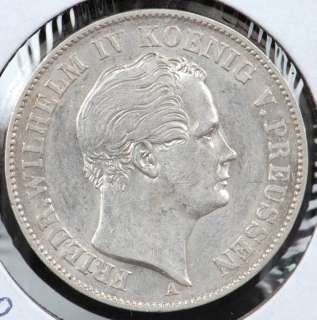 1851A Prussia Germany Silver Thaler   XF/AU   NICE  