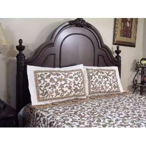 White Cotton Bed Linens Flat Sheet India Print Bedding Luxury Fashion 
