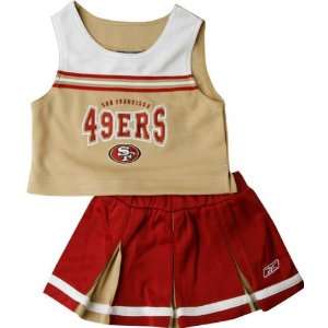   49ers Girls Toddler 2 Pc Cheerleader Jumper