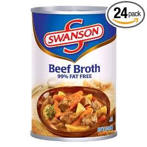 Swanson Beef Broth, 14 Ounce Cans (Pack of 24)  Grocery 