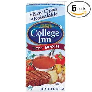 College Inn Beef Broth Easy Open Resealable, 32 Ounce (Pack of 6)