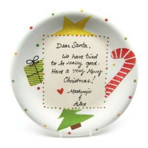  personalized letter to santa plate