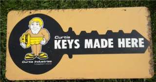 Vintage Congoleum Curtis Industries Keys Made Here Sign  