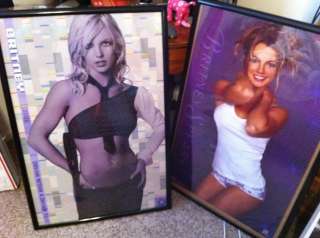 Britney Spears Huge poster lot RARE AUTOGRAPHED BOOK  