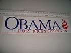 OBAMA For PRESIDENT Official 2008 Campaign Election Bumper Sticker 