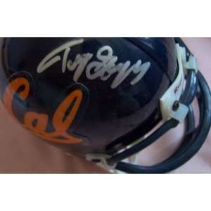 Tony Gonzalez autographed Cal mini helmet