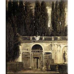  Villa Medici, GrottoLoggia Fa‡ade 14x16 Streched Canvas 