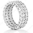 70 ct Round cut Diamond Ring 3 Row Eternity Wedding B