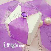 20 Purple Brads Wedding Stationary Favor Box DIY Craft  