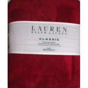  Ralph Lauren Classic Plush Blanket Full King Microfiber 