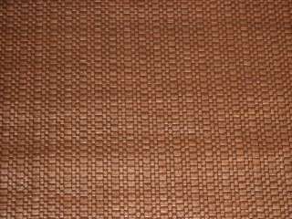   Braided Grasscloth Lustrous Chestnut Brown Couture Upholstery Fabric