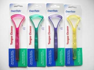 Dentek Tongue Cleaner Dual Action Edge Removes Germs  