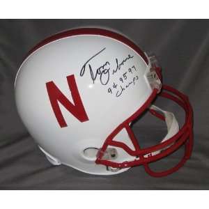  Tom Osborne Autographed Helmet   Nebraksa Cornhuskers Full 