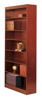 Safco 7 Shelf Reinforced Square Edge Veneer Bookcase  