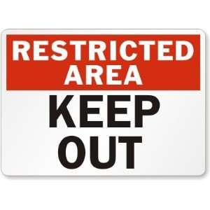  Restricted Area Keep Out Diamond Grade Sign, 24 x 18 