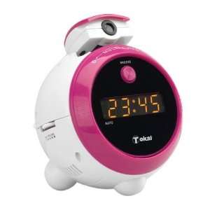 Tokai Lre 152F Radio Alarm Clock With Projector   Pink 