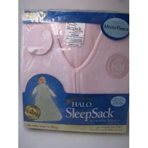 Halo SleepSack Wearable Blanket, Micro fleece, Pink Embossed Dot 