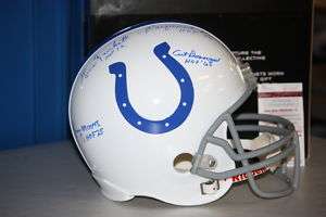Baltimore Colts Hall Of Famers Autographed F/S Helmet  JSA  
