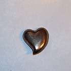 Silver Puffy Heart Earring Vintage Los Ballesteros Tall
