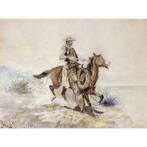   Charles Marion Russell   24 x 18 inches   Reining In