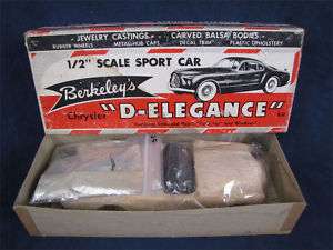 Vintage Berkleys D Elegance Model Kit Balsa Wood 1/2  