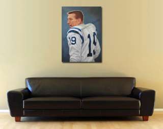 Johnny Unitas Baltimore Colts Original NFL Oil Painting  