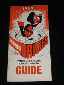 BALTIMORE ORIOLES Media Guide  1964   EX Shape  