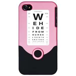  iPhone 4 or 4S Slider Case Pink Optometrist Opthamologist 