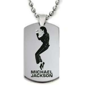  Michael Jackson 3 Dogtag Pendant Necklace w/Chain and 