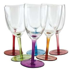  Tipsy Wine Glasses Set of 6 
