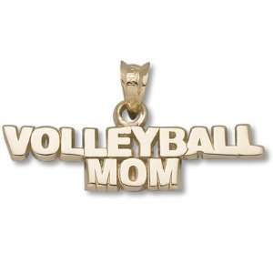  10kt Volleyball Mom 1/4 inch Pendant/10kt Yellow Gold 