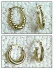 Solid 14K Gold Hoops Earrings AmCloseout47 Baraldi