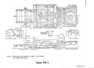 1972 Datsun 240 Z NOS Frame Dimensions  
