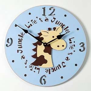   Giraffe   Childrens Wall Clock(Various Color Options)