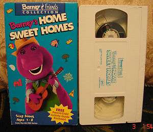 Barneys Home Sweet Homes Vhs Video MINT COND Educational Toddler Kids 