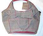 MURVAL KATHY IRELAND RED/BLACK CHECKED PURSE NWT