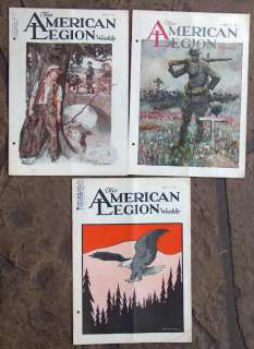Lot x 3 ~ AMERICAN LEGION Magazines ~ 1925  