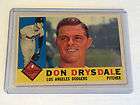 1960 Topps Baseball Don Drysdale Card #475 Los Angeles Dodgers FREE 
