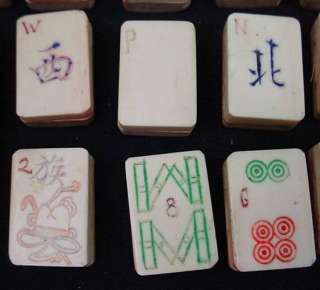   Jong Mahjong Bamboo & Bone Game Tile 148 Pieces Jewelry Making  