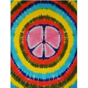  1960s Style Tie Dye Peace Sign Tapestry #64 Everything 