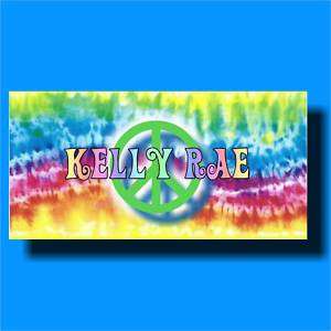 Personalized Checkbook Cover TIE DYE PEACE SIGN HIPPIE  